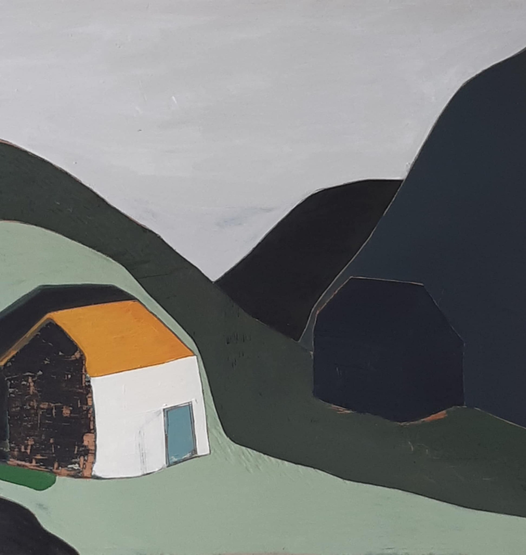 Uten tittel 1, 2025, 62x62, Acryl/relieff, 6500kr