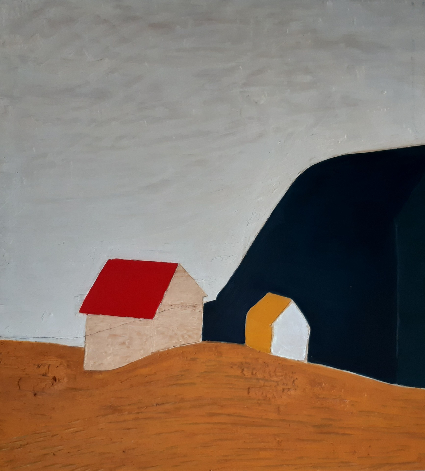 Uten tittel 2, 2025, 51x55, Acryl/relieff. 5500kr*