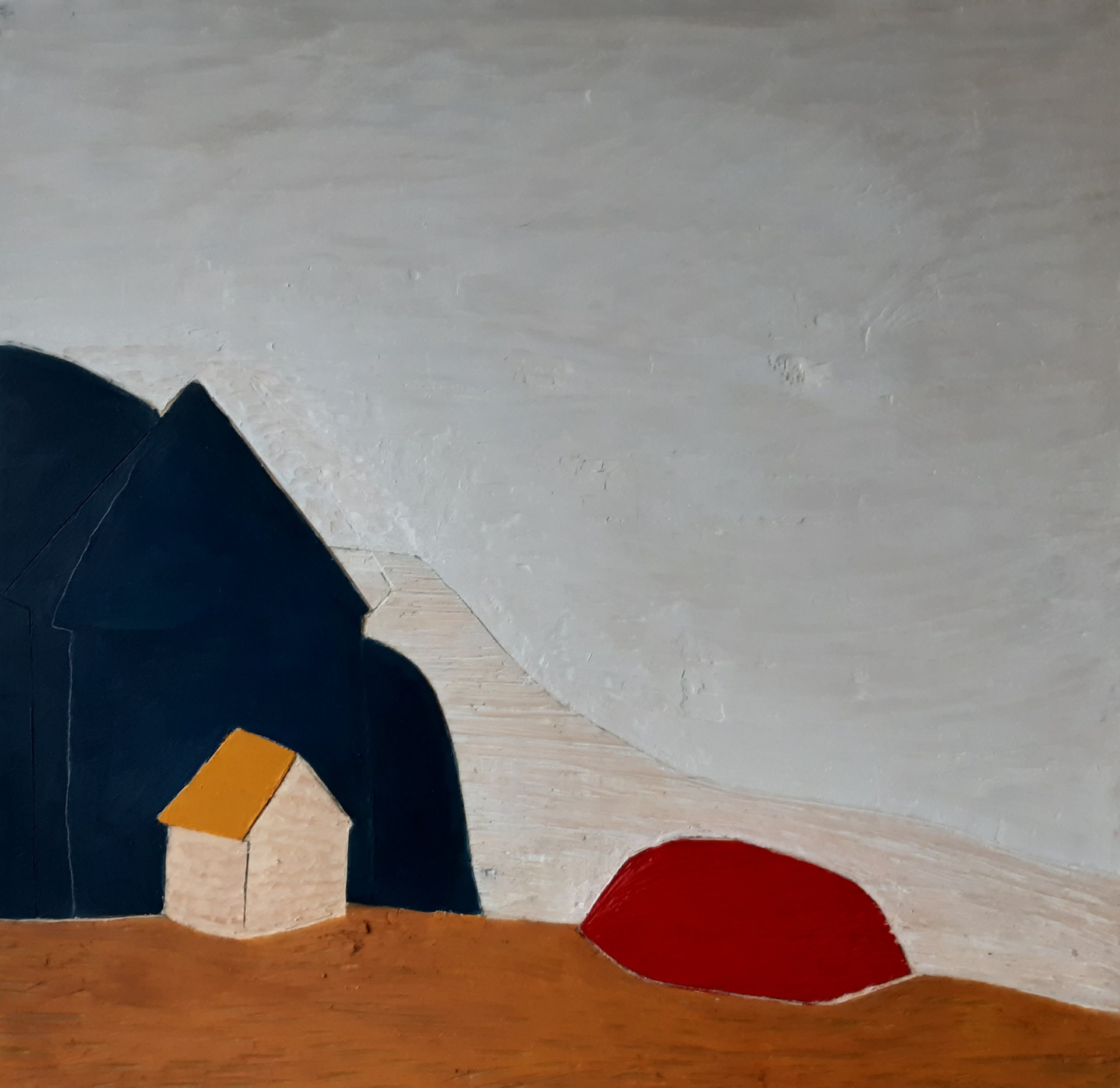 Uten tittel 3, 2025, 57x55 Acryl/relieff, 5500kr*